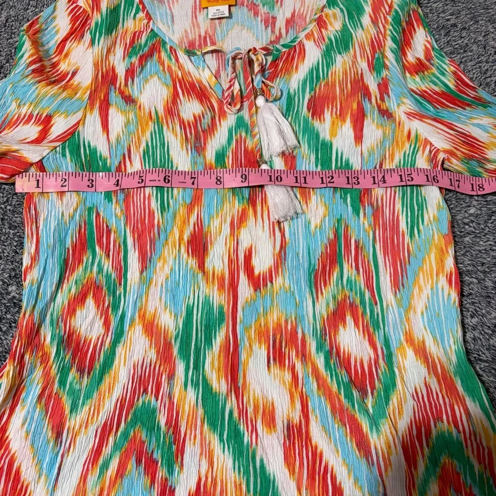Ruby Rd Colorful Geometric Print Blouse Size XL - Picture 9 of 11